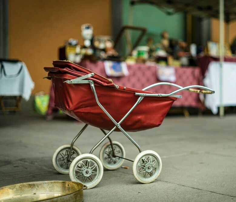 vintage baby stroller