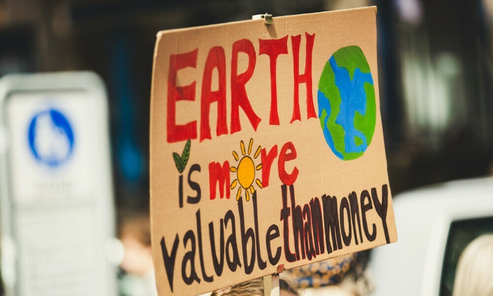 Earth is valuable sign