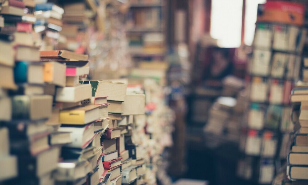 second hand book stall